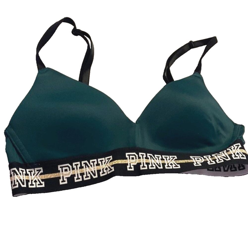 Victoria's Secret Pink wear everywhere bra green and pink size 34D